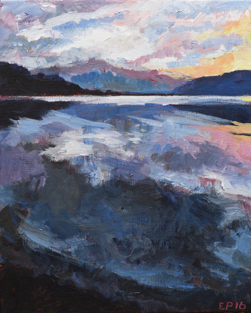 Lake Wanaka sunset in blue new Zealand